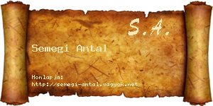 Semegi Antal névjegykártya